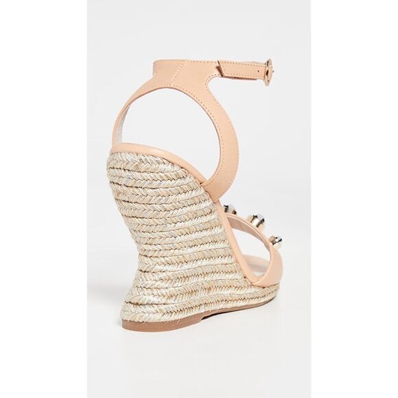 Sophia Webster Womens Dina Stud Mid Espadrilles - Praline/Silver Size 41 - Picture 3 of 12